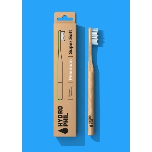 aturalna, wegańska szczoteczka do zębów z biodegradowalnego bambusa, WŁOSIE SUPER MIĘKKIE, Premium, Naturalna, Hydrophil