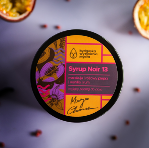 Syrup Noir 13 - myjący peeling do ciała - marakuja, różowy pieprz, wanilia, rum 200ml
