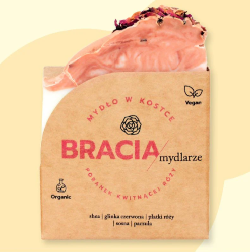 Poranek kwitnącej róży, mydło różane w kostce, 120g