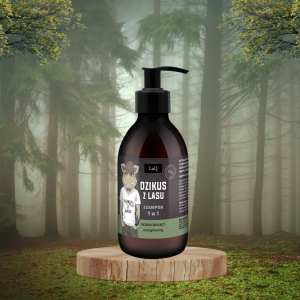 Wzmacniający szampon dla mężczyzn z korą dębu i żeń-szeniem DZIKUS Z LASU 300 ml
