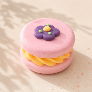 HANDMADE Macarons Pink Daisy Makaronik do kąpieli 100g