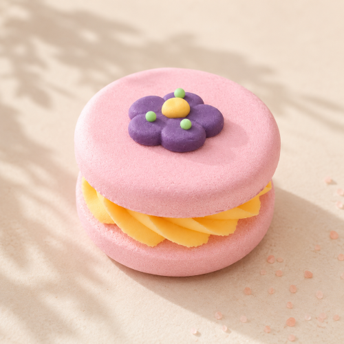 HANDMADE Macarons Pink Daisy Makaronik do kąpieli 100g