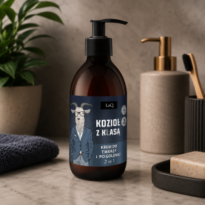 Męski krem / balsam do twarzy i po goleniu 2w1 – KOZIOŁ Z KLASĄ 150ml
