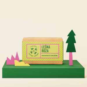 Naturalne mydło w kostce, Leśna Róża, 110g, Cztery Szpaki