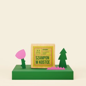 Szampon w kostce ochronny, do wszystkich rodzajów włosów, Leśna Róża, 75g, Cztery Szpaki