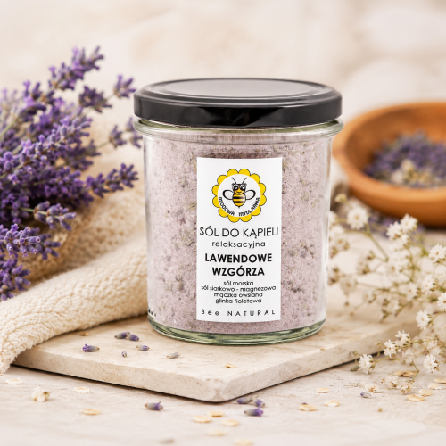 Sól do kąpieli Lawendowe Wzgórza 350g Miodowa Mydlarnia