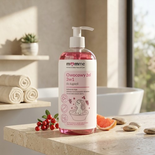 Owocowy żel 3w1 do kąpieli od 1. dnia życia 400ml Momme (id: 7058)