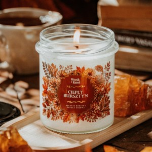 Ciepły Bursztyn świeca sojowa 250g Wosk i Knot